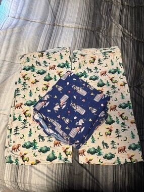 Kids Woodland swaddle & Blue Raccoon swaddle